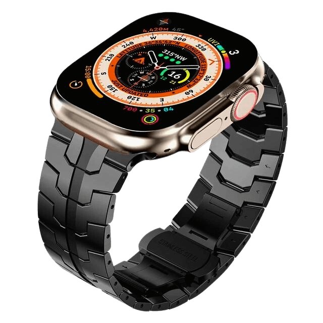 Apple Watch Edelstahl Armband Schwarz Ultra