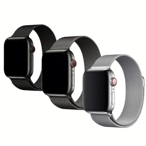 Milanaise Apple Watch Armband für jedes iwatch Modell und individuell verstellbar dank magnetischer Schließe. Atmungsaktiv und leicht aus hochwertigem Edelstahl gefertigt. 